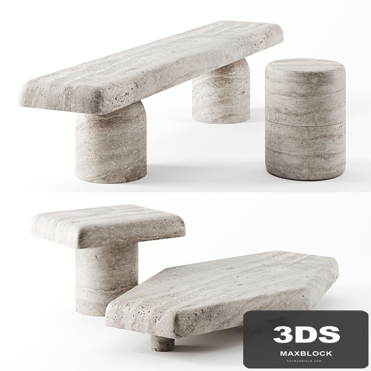 Primitif Collection Tables by Francesco Balzano & Valeriane Lazard