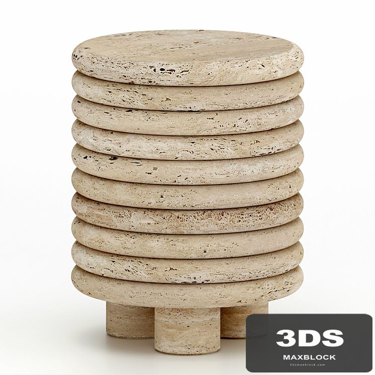 Scala Travertine Stool by Giobagnara