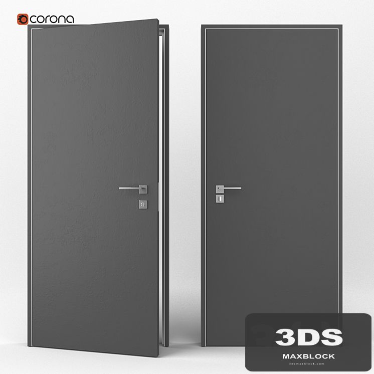 Flush-mounted interior door