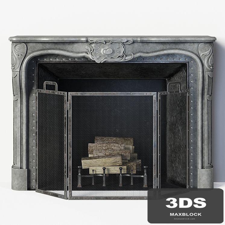 Regency Style Stone Fireplace