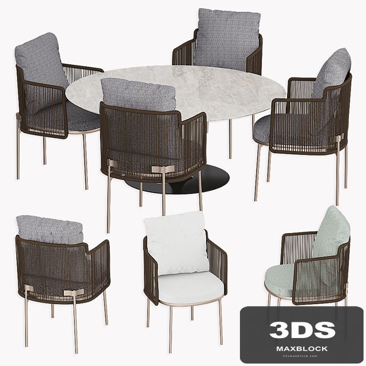 Tape Cord Outdoor Little Armchair Neto Table