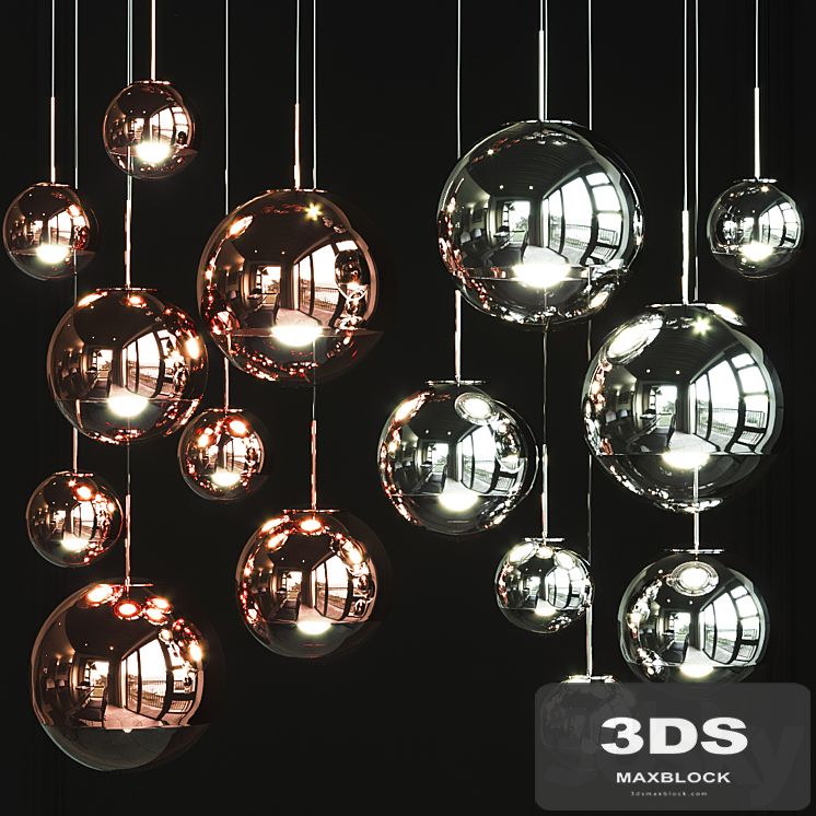 Pendant Light Group Tom Dixon MIRROR BALL FAMILY PENDANT