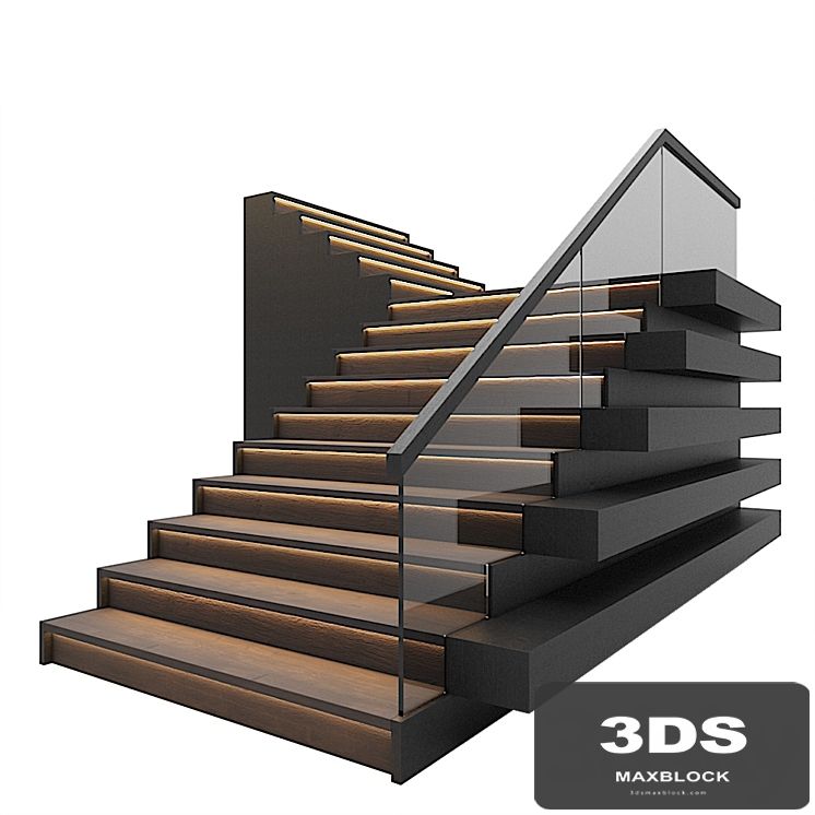 Staircase with light