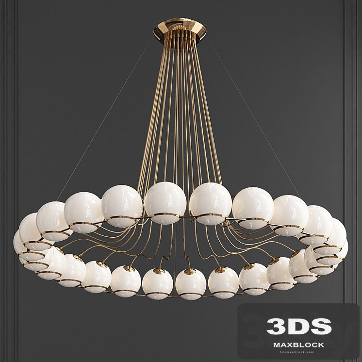 Monumental Gino Sarfatti Model Chandelier
