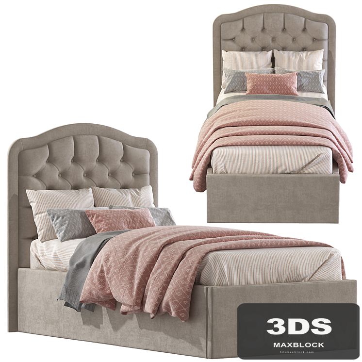 Bed with soft headboard 2