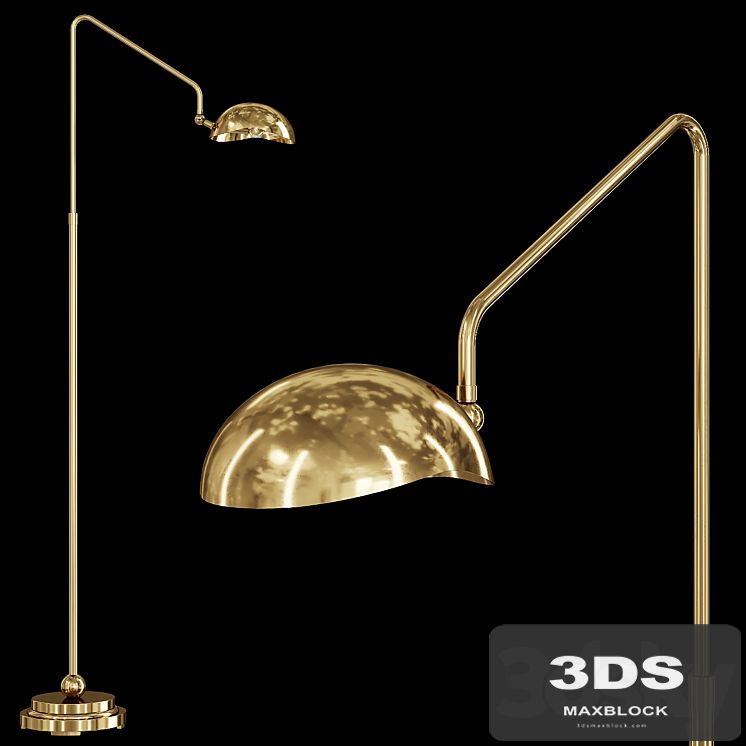 Restoration Hardware CONVESSI FLOOR LAMP Brass