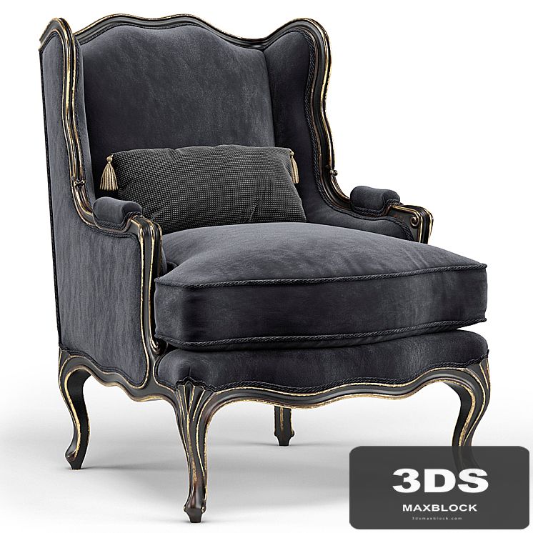 Louis XV Bergere Wing Armchair