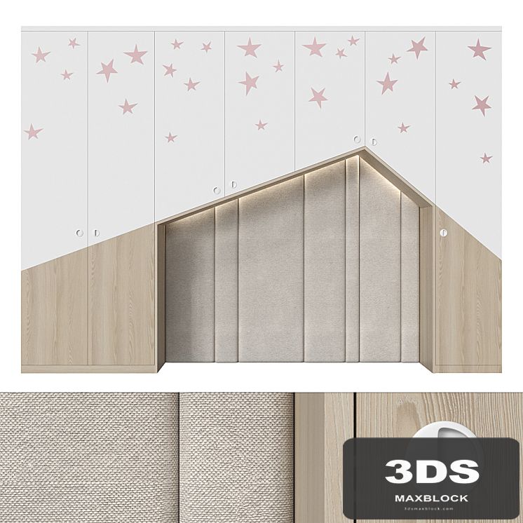 Cabinet with headboard 040.