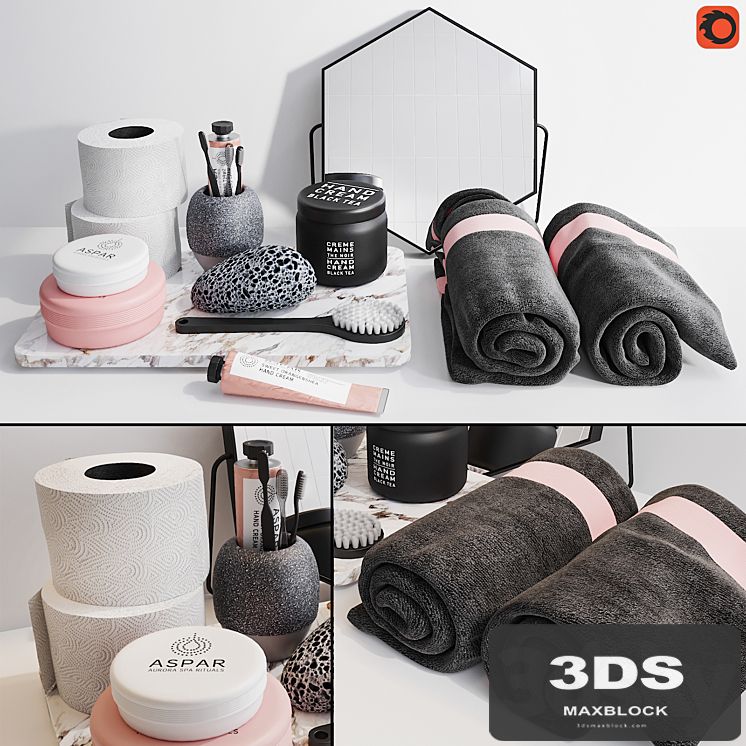 Decorative set for a bath_3