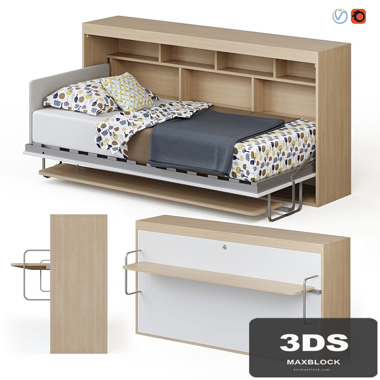 Guter Mobel - Transformer bed wardrobe with Standart table