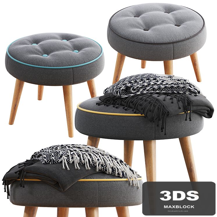 Belham Living Milo Mid-Century Modern Ottoman