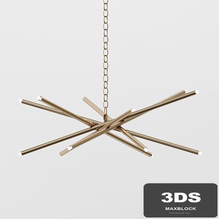 Worlds Away Luisa Chandelier - Brass