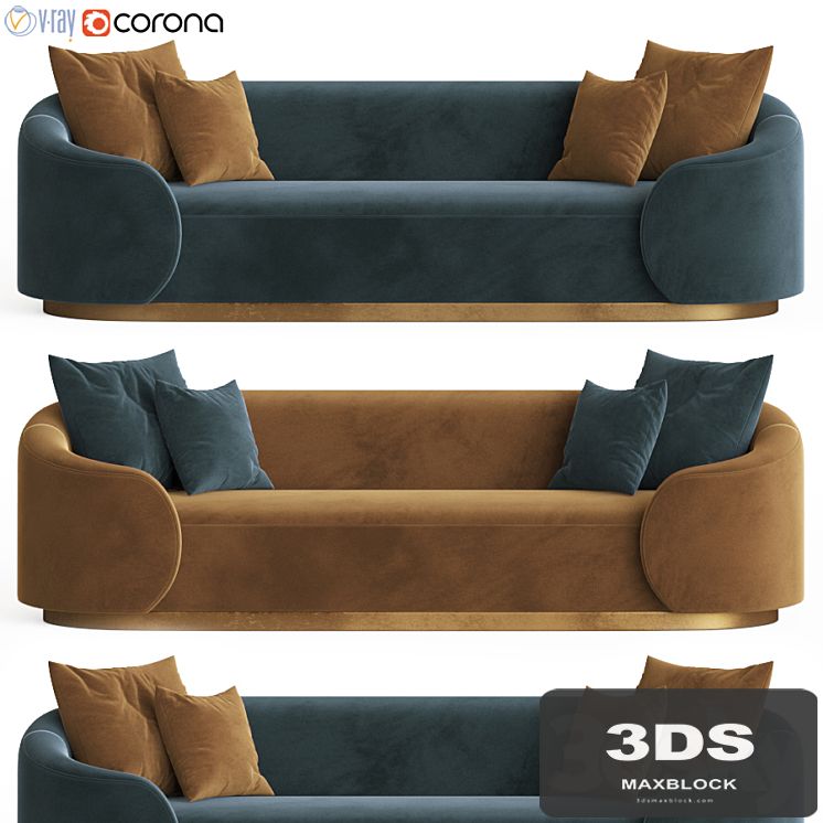Eden Rock Sofa in Velvet Modshop1
