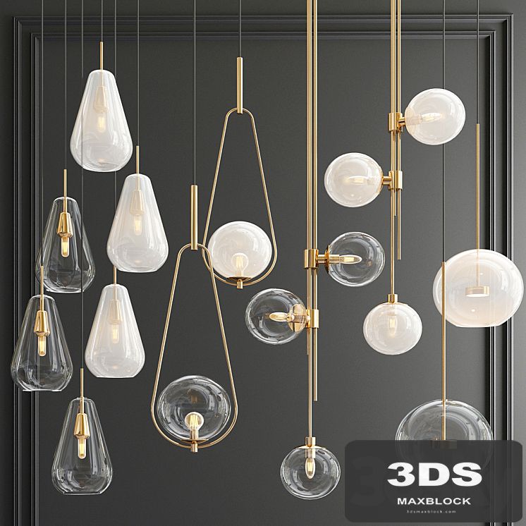 Four Hanging Lights_56 Milk & Clear