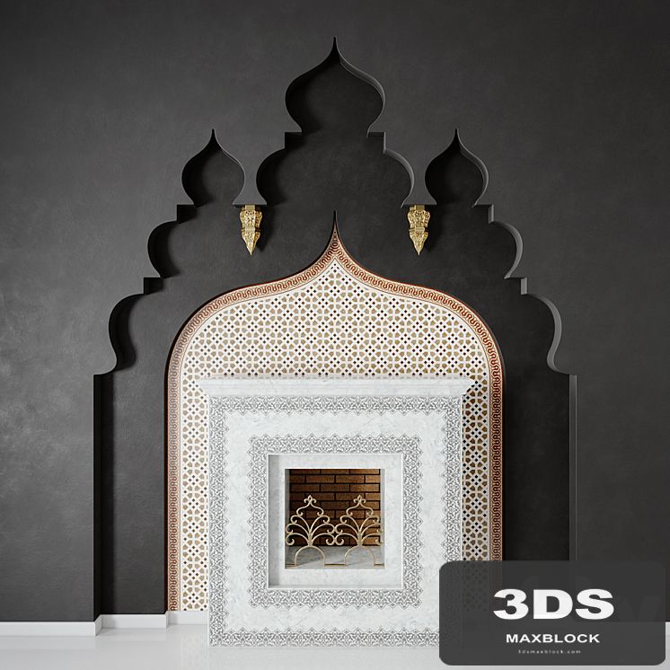 Arabic Fireplace 3D model