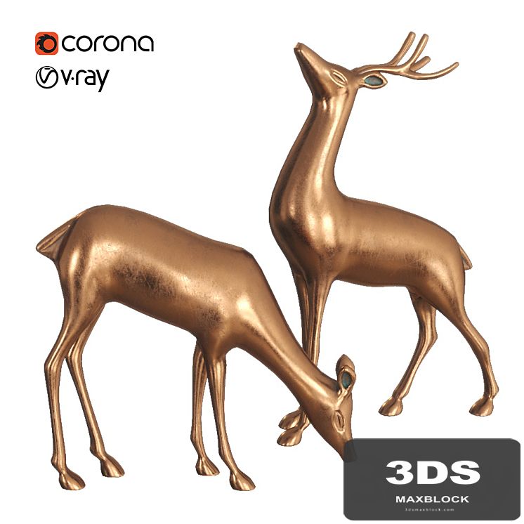 Vintage deer statue