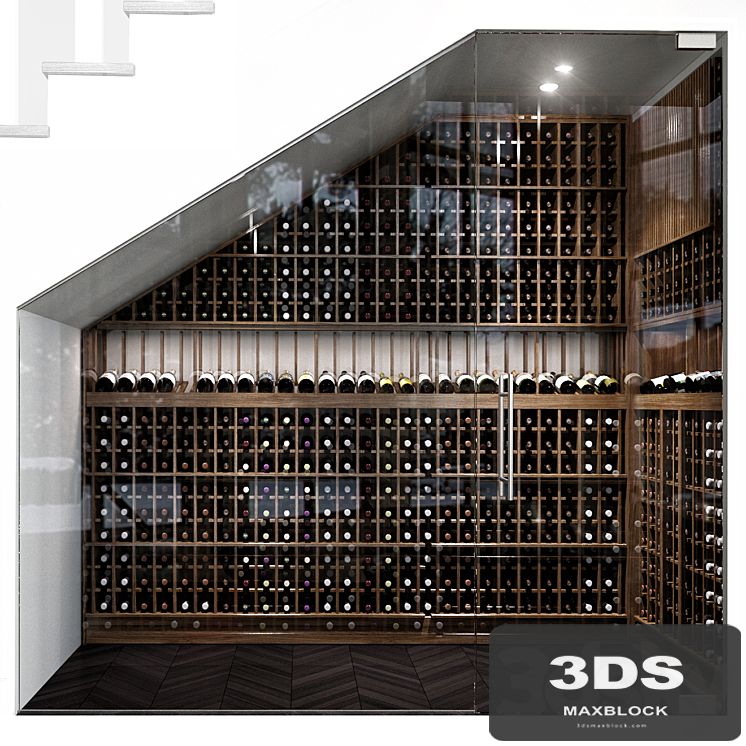 Staircase wine cabinet