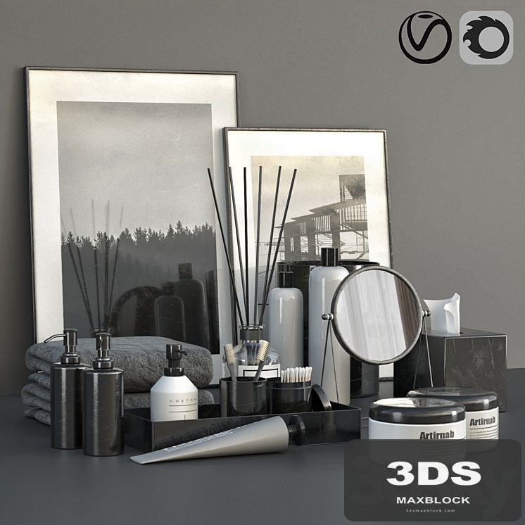RICHTER, Black decorative set