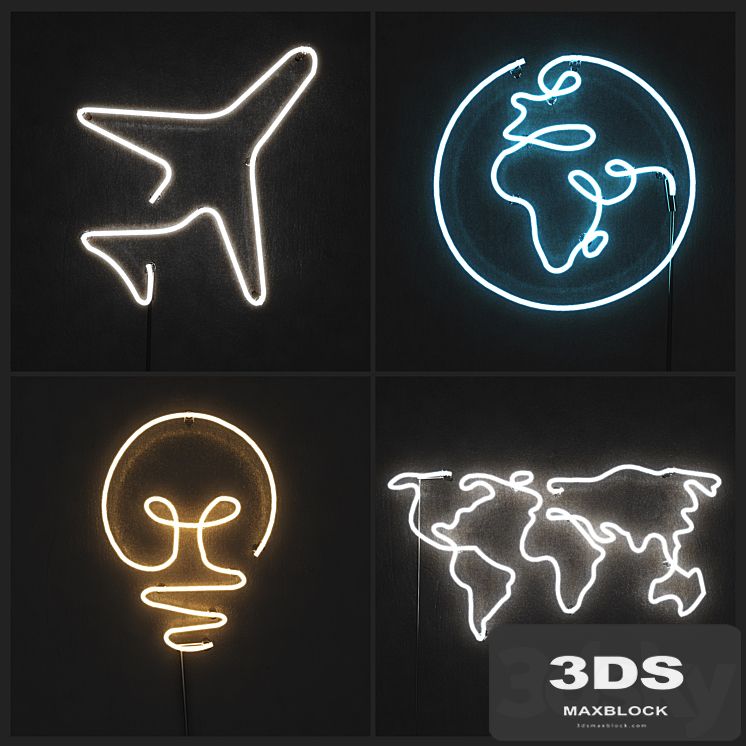 Neon light. Set 2