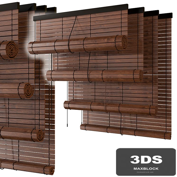 Wooden roller blind