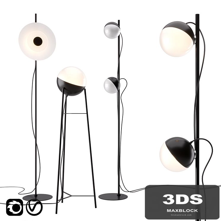 Half and Halos Floor Lamp by Milan Iluminacion