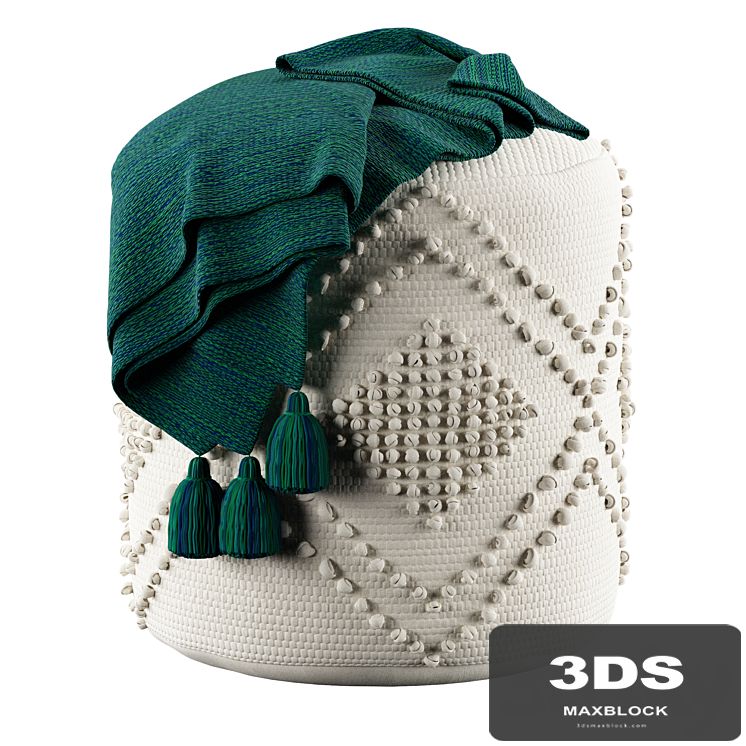 Pouf Volos Ecru La Redoute Interieurs
