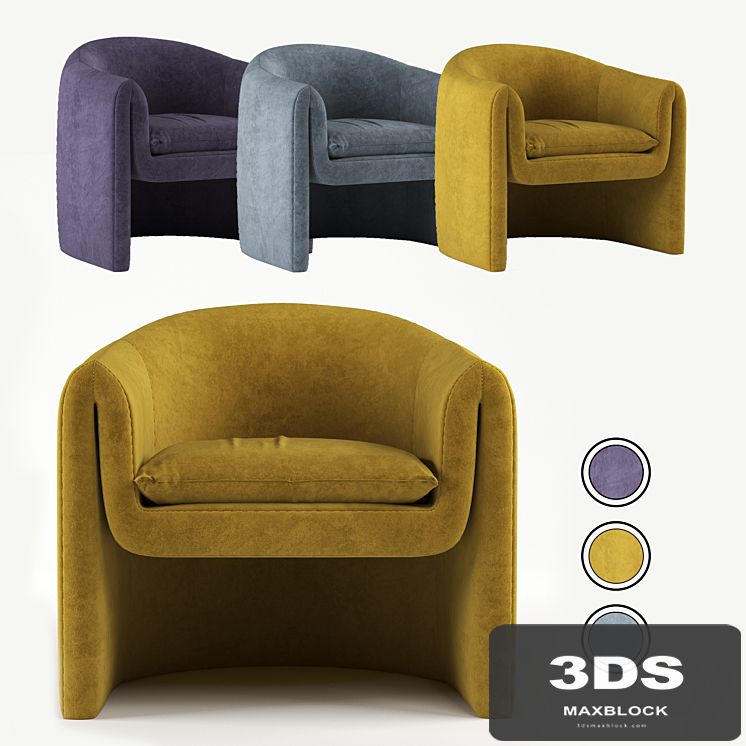 Velvet Sculptural Chair