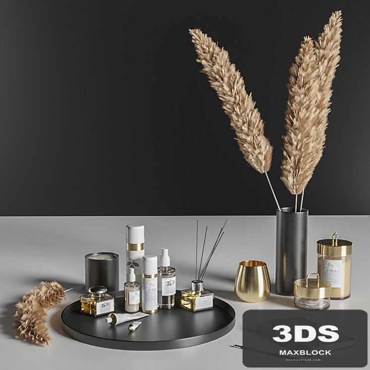 Decorative set for a dressing table