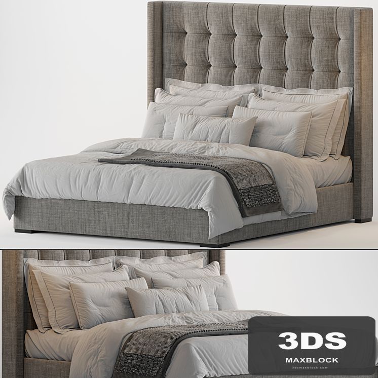 RH Modena Non Tufted Shelter Fabric Platform Bed