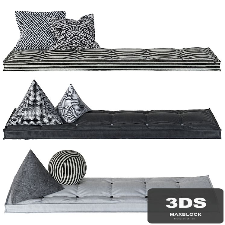 Set of matresses 2 Black and White
