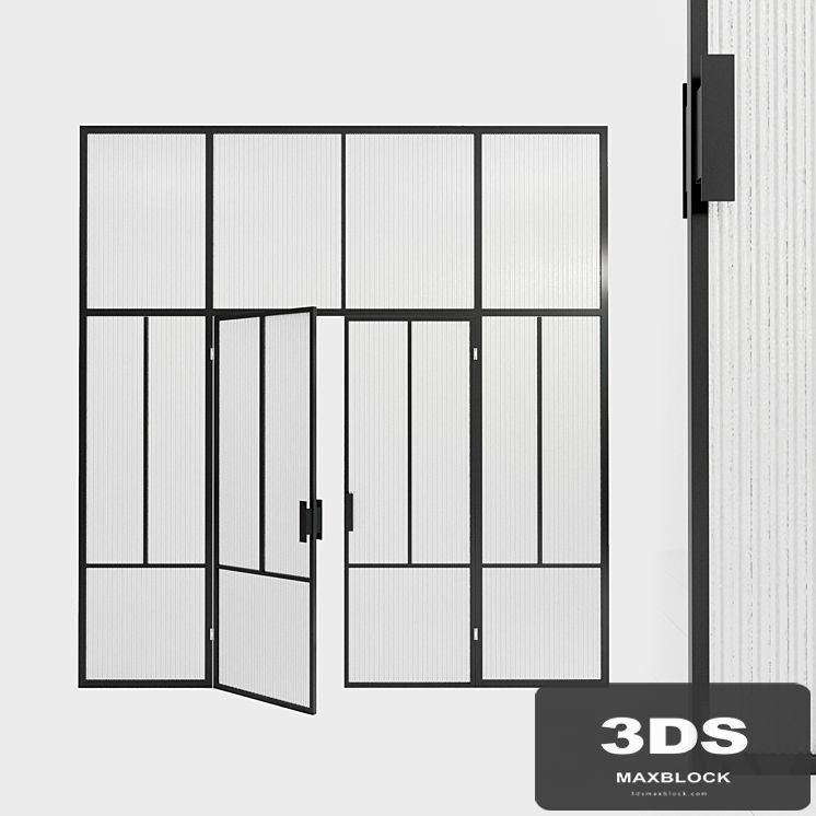 Glass partition. Door. 89