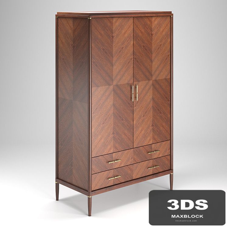 Pattern Wardrobe with 2 blind facades and 2 drawers
