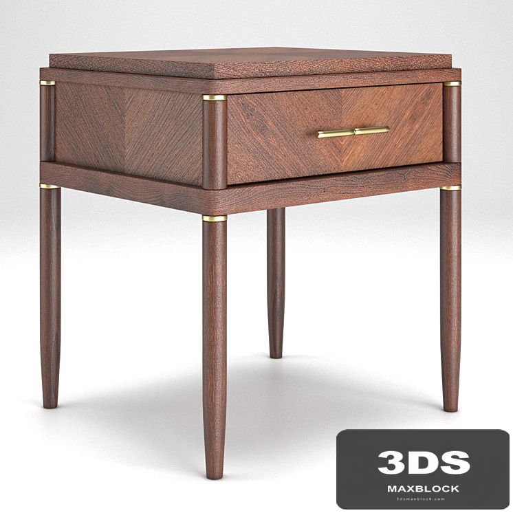 Pattern Bedside table with 1 drawer
