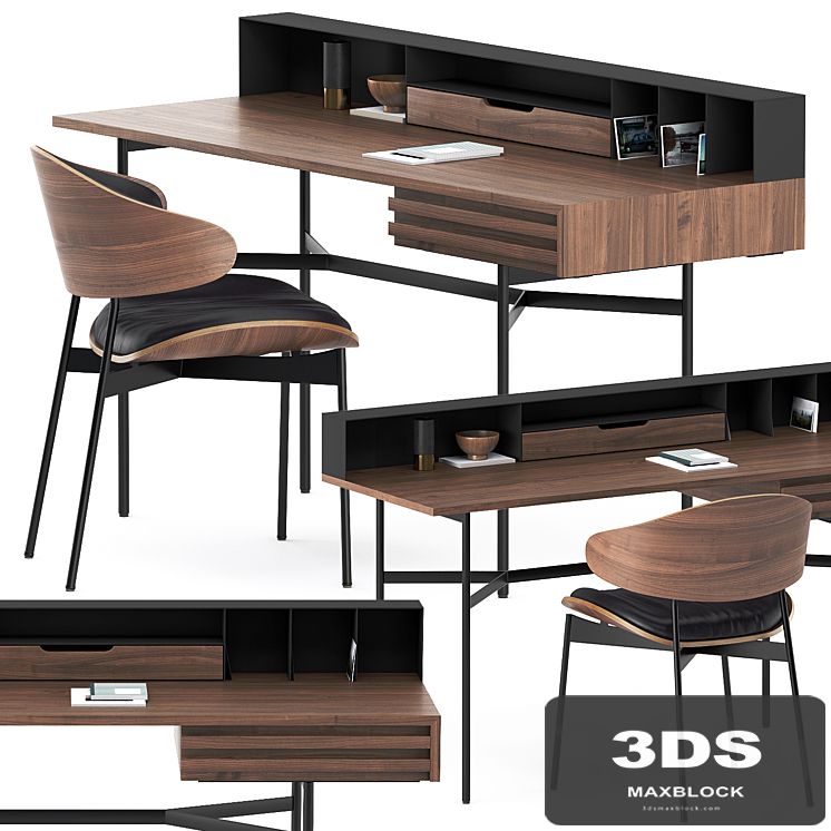 HARRI WRITING DESK and LUZ CHAIR by more