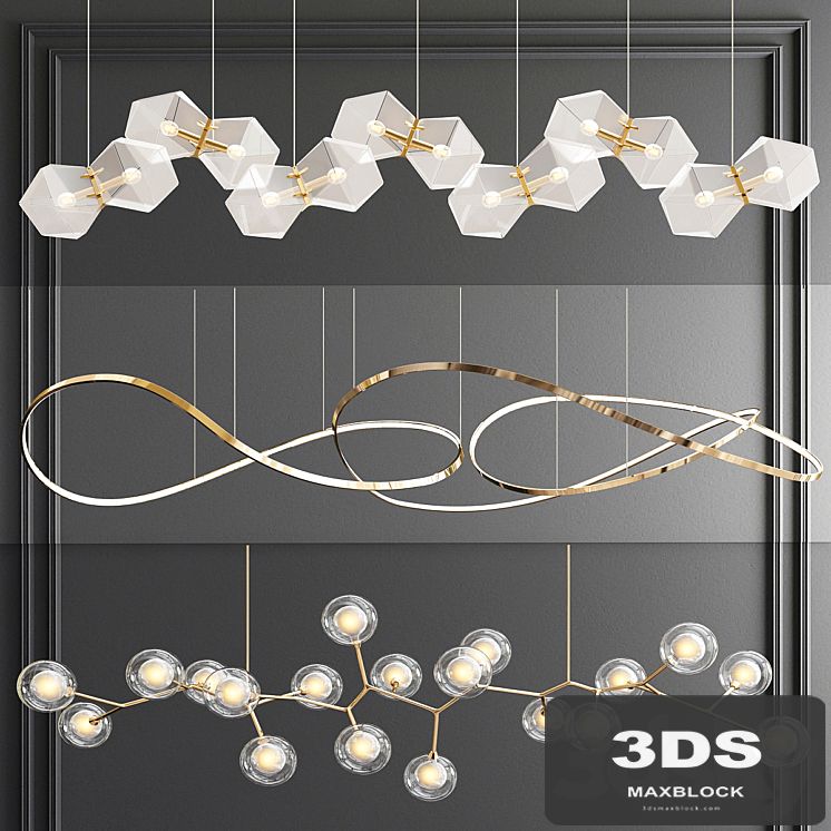 Unique Linear Chandelier - 3 type