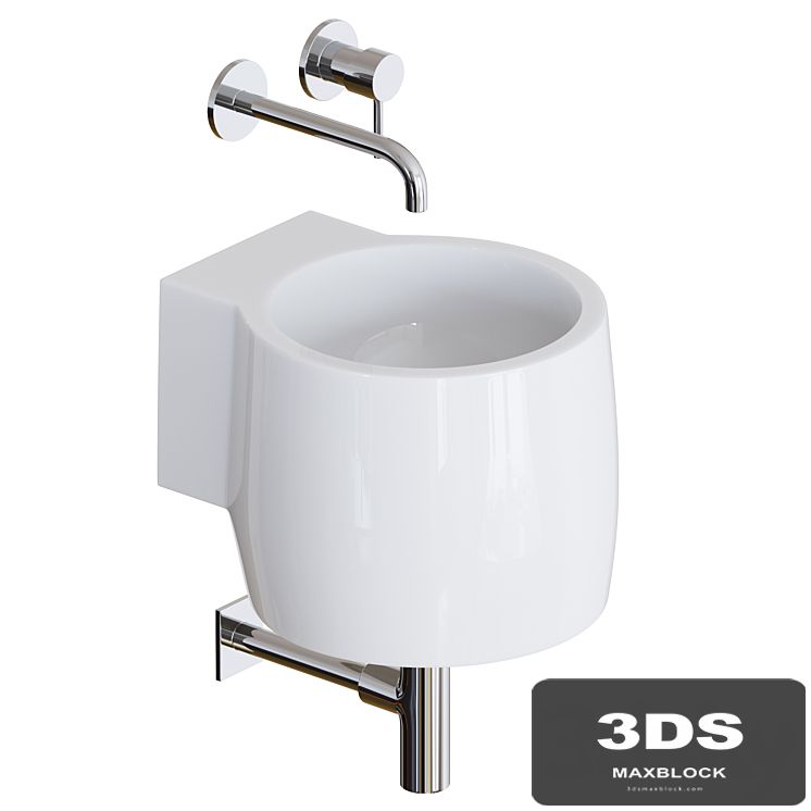 Wall-mounted washbasin sink