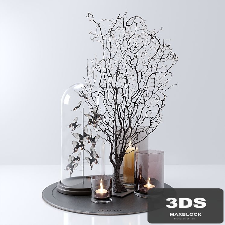 Decorative set with butterflies