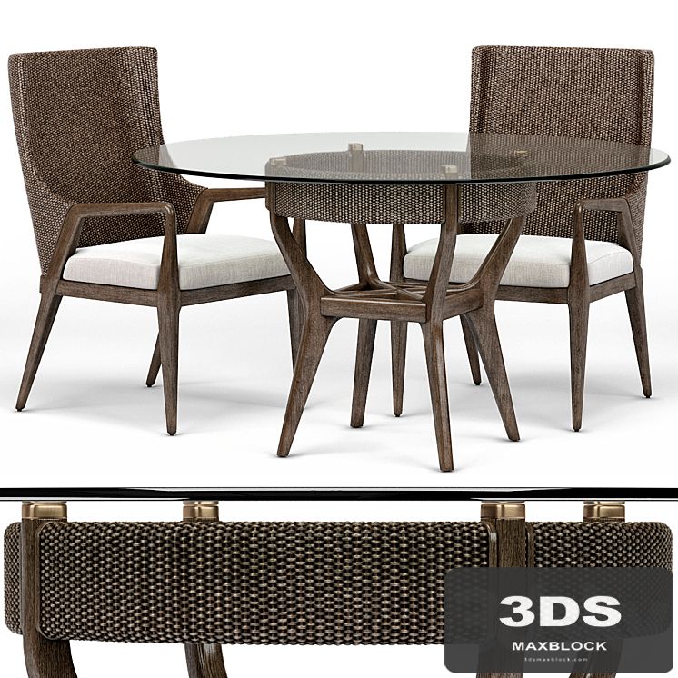Formosa Arm Chair, Round Dining Table