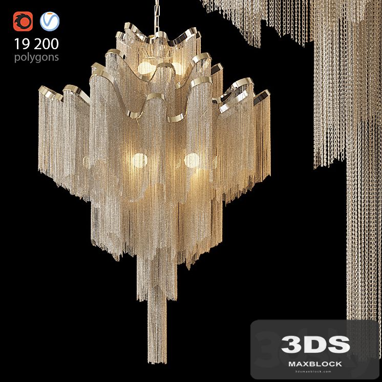Pendant lamp Ava Chain Atlantis Chandelier