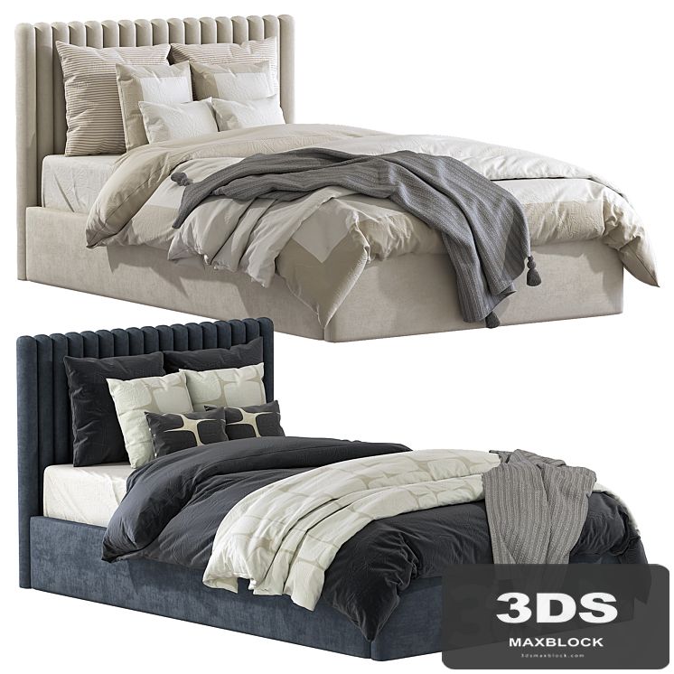 Bed with soft headboard 5