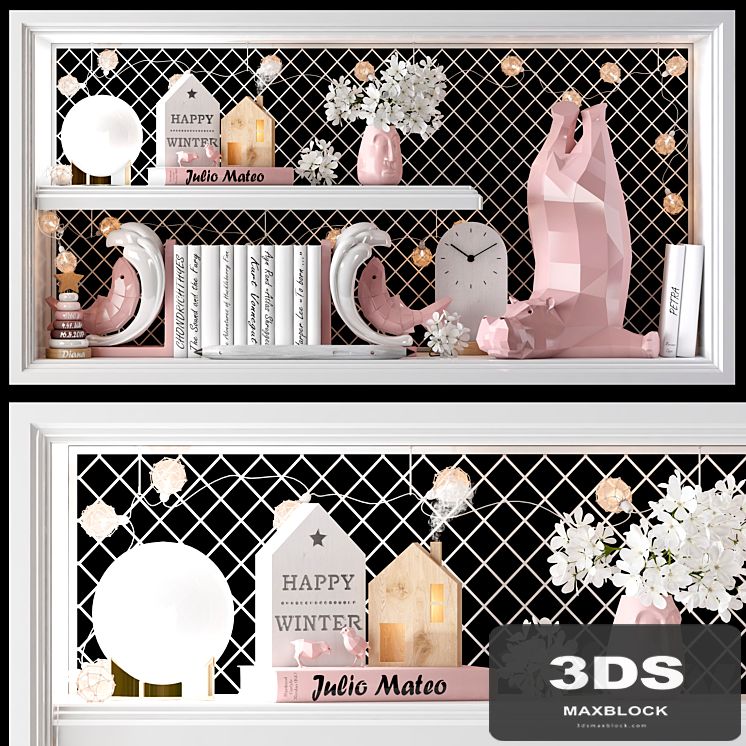 DECORATIVE SET FOR CHILDREN ROOM (GIRL) (Vray & Corona)
