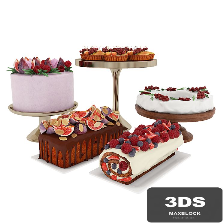 Fruit berry cake collection 3