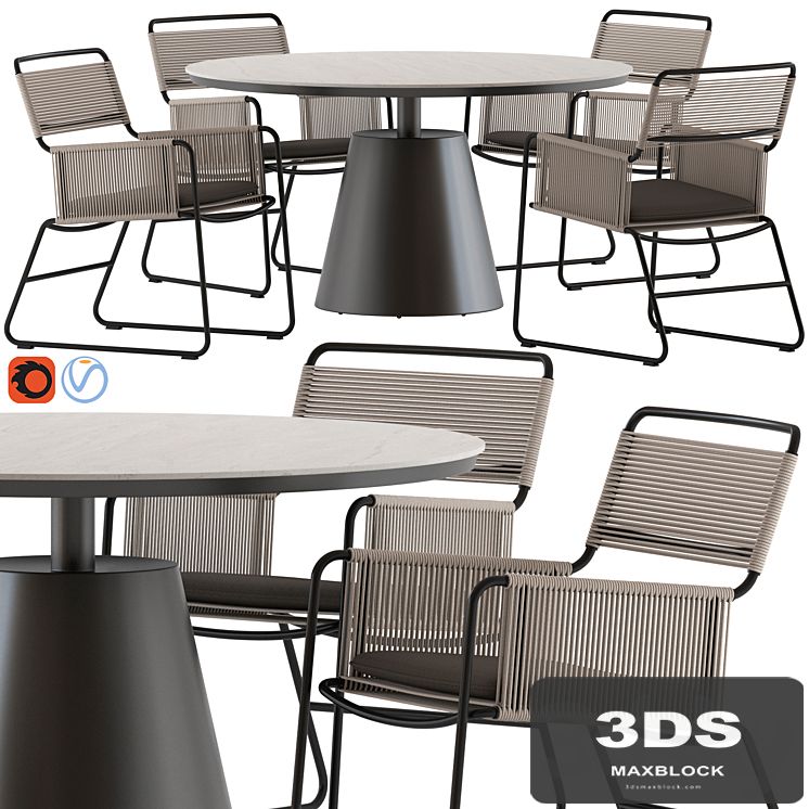 Coco Republic Milan Chair and Polo Table