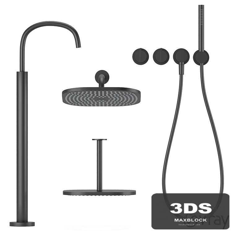 collection of bath faucets