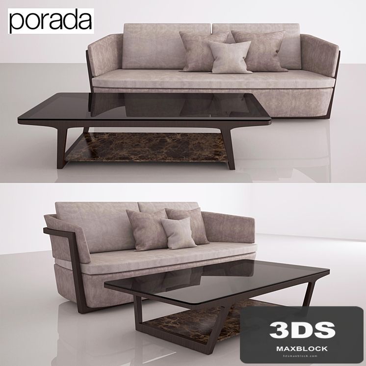 Porada Arena Sofa Sofa 224 and table 150 Script