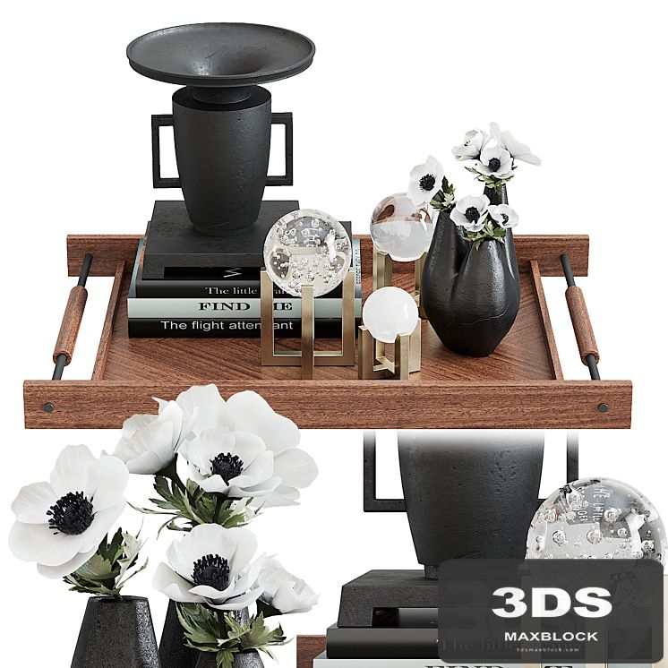 Arteriors anemon decor set