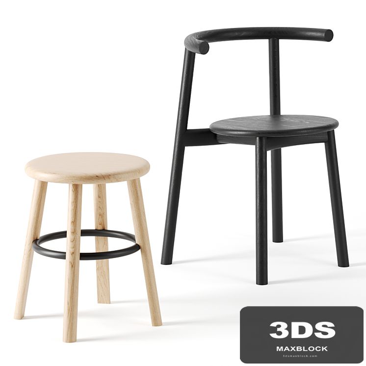 Solo chair and stool by Matiazzi