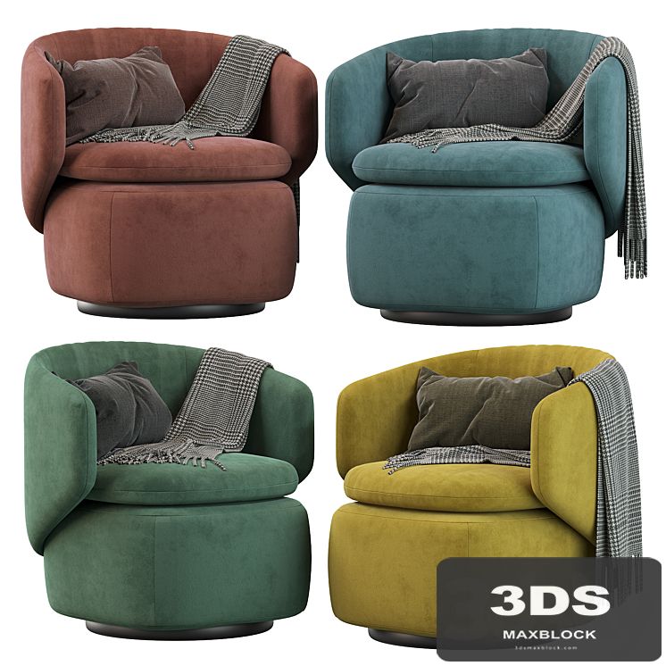 Crescent swivel chair