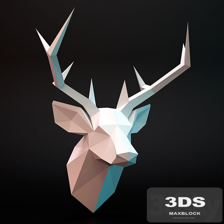 deer head lowpoly