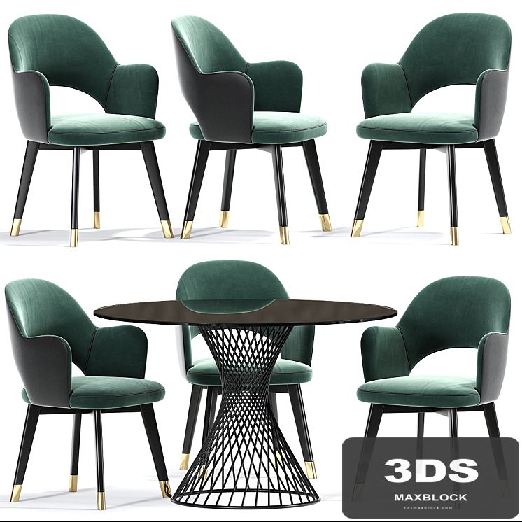 Colette Baxter Arm Dining Chair Set